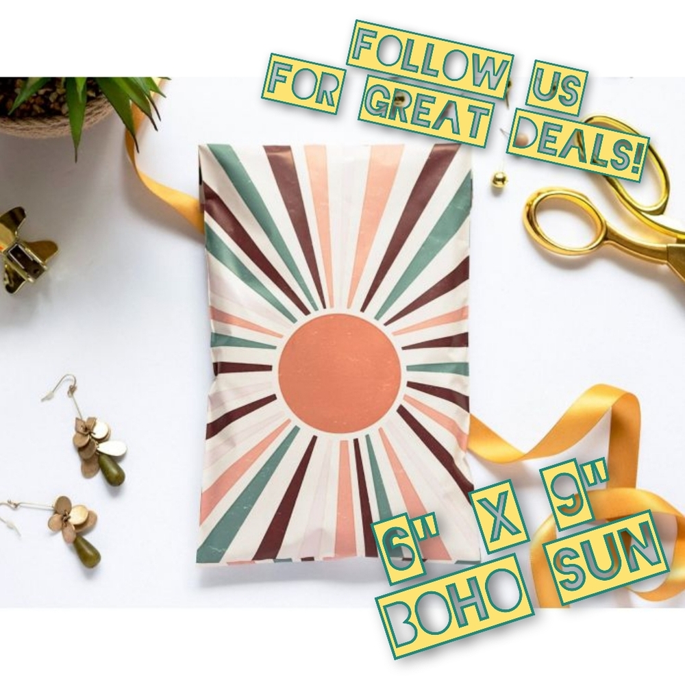 50 Boho Sun 6x9 Poly Mailers